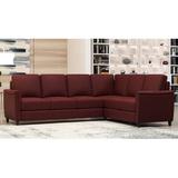 Black Sectional - Westland and Birch Altimo 108" Wide Genuine Leather Corner Sectional Genuine Leather | 35 H x 108 W x 36 D in | Wayfair