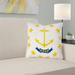 East Urban Home Centers Rhode Island Flag in, Cotton Twill/Pillow Cover-Concealed Zipper-Indoo | 18 H x 18 W x 3 D in | Wayfair
