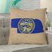 Ivy Bronx Mendell Nebraska Flag Sepia Pillow in, Spun Polyester/Euro Pillow Polyester/Polyfill blend in Blue/Yellow/Brown | 26 H x 26 W in | Wayfair