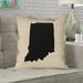 Ivy Bronx Kirkley Indiana Canvas Pillow in, Spun Polyester/Floor Pillow Polyester/Polyfill blend in Black | 28 H x 28 W in | Wayfair