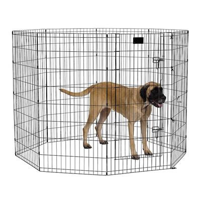 Midwest Black E-Coat Exercise Pen w/Door for Dogs, 48"H