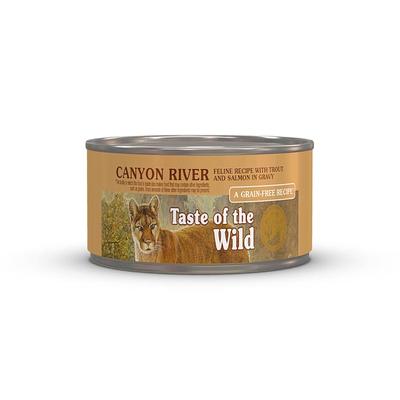 Taste of the Wild Canyon River Feline Cat Food Recipe with Trout & Salmon in Gravy, 3 oz., Case of 24