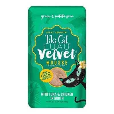 Tiki Cat Luau Velvet Mousse Tuna & Chicken Complete & Balanced Wet Cat Food, 2.8 oz., Case of 12