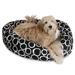 Fusion Black Sherpa Bagel Dog Bed, 32" L x 23" W, Medium