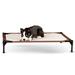 Brown and White Self-Warming Pet Cot, 42" L x 30" W, Large