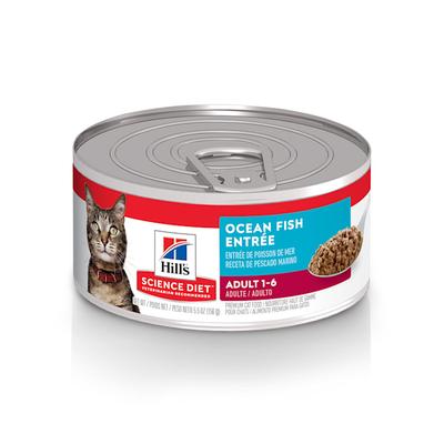 Hill's Science Diet Adult Ocean Fish Entree Canned Wet Cat Food, 5.5 oz., Case of 24