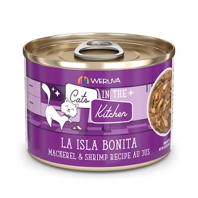 Cats in the Kitchen Originals La Isla Bonita Mackerel and Shrimp Recipe Au Jus Wet Cat Food, 6 oz., Case of 24