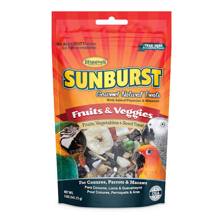Higgins Sunburst Gourmet Natural Treats - Fruits & Veggies Large, 5 oz