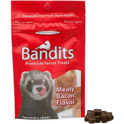 Marshall Pet Products Bandits Premium Bacon Ferret Treats, 3 oz.