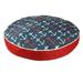 Indoor Outdoor Round Dog Bed in Anchor Pattern, 42" L x 42" W, Large, Blue