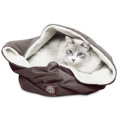 Majestic Pet Chocolate Suede Burrow Bed, 17" L x 17" W