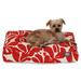 Red Plantation Shredded Memory Foam Rectangle Dog Bed, 27" L x 20" W, Small