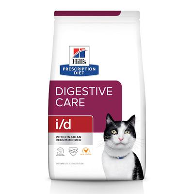 Hill's Prescription Diet i/d Digestive Care Chicken Flavor Dry Cat Food, 4 lbs., Bag