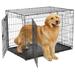 Contour Double Door Folding Dog Crate, 42.91" L X 28.54" W X 30.43" H, X-Large, Black