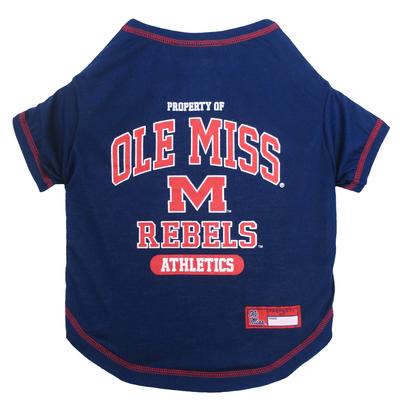 NCAA SEC T-Shirt for Dogs, Medium, Ole Miss, Multi-Color