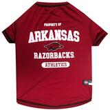 Arkansas Razorbacks NCAA T-Shirt for Dogs, X-Small, Red