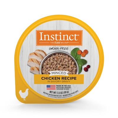 Instinct Grain Free Minced Recipe with Real Chicken Natural Wet Cat Food, 3.5 oz., Case of 12