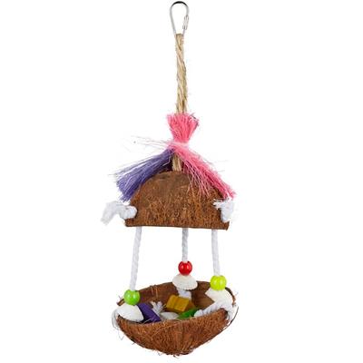 You & Me Tropical Teasers Tiki Hut Bird Toy, Medium