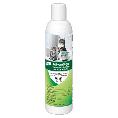 Advantage Elanco Flea & Tick Treatment Shampoo for Cats & Kittens, 8 fl. oz., 8 FZ