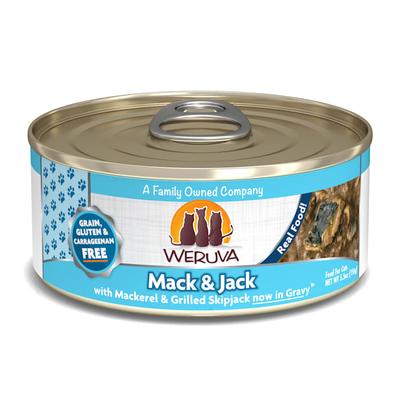 Weruva Classics Mack & Jack with Mackerel & Grilled Skipjack in Gravy Wet Cat Food, 5.5 oz., Case of 24