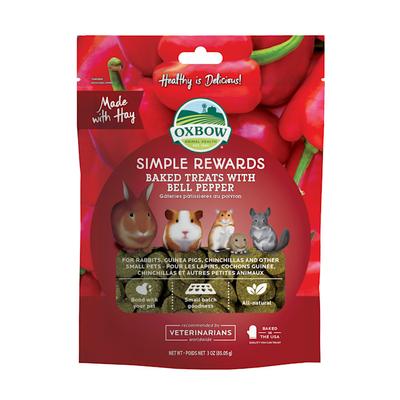 Oxbow Simple Rewards Bell Pepper Baked Small Animal Treats, 3 oz.