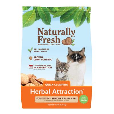 Naturally Fresh Herbal Attraction Quick-Clumping Natural Walnut Cat Litter, 14 lbs.