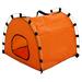 Skeletal Outdoor Travel Collapsible Pet House Tent, 19.2" L X 18.9" W X 15.7" H, Small, Orange