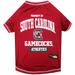 South Carolina Gamecocks NCAA T-Shirt for Dogs, X-Small, Multi-Color