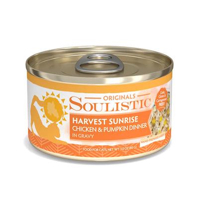 Soulistic Originals Harvest Sunrise Chicken & Pumpkin Dinner in Gravy Wet Cat Food, 3 oz., Case of 12