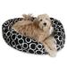 Fusion Black Sherpa Bagel Dog Bed, 40" L x 29" W, Large