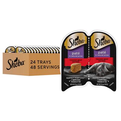 Sheba Perfect Portions Tender Beef Entree Wet Cat Food, 2.64 oz., Case of 24