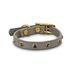 . Jeweled Gray Suede Dog Collar, XX-Small