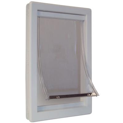 Perfect Pet Plastic Pet Door in White, 12.4375IN x 2.125IN x 18.625IN
