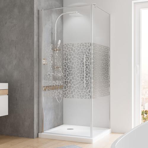 Duschkabine Dusche Drehtür mit Seitenwand 80×80 Eckdusche
