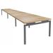 15' Solid Wood Parsons Leg Conference Table