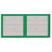 AARCO Outdoor Wall Mounted Bulletin Board Cork/Metal in Green/White | 36 H x 72 W x 4 D in | Wayfair ODCC3672RIG