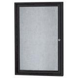AARCO Outdoor Wall Mounted Bulletin Board Cork/Metal in White/Black | 36 H x 24 W x 4 D in | Wayfair ODCC3624RIBK