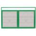 AARCO Illuminated Outdoor Enclosed Wall Mounted Bulletin Board Vinyl/Metal in Green/White | 48 H x 72 W x 4 D in | Wayfair ODCC4872RHIG