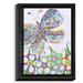 DiaNoche Designs 'Beautiful Soul' Framed Graphic Art on Wrapped Canvas in Blue/Green/Indigo | 37.75 H x 25.75 W x 1 D in | Wayfair