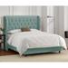 Wayfair Custom Upholstery™ Elsa Tufted Upholstered Low Profile Standard Bed Upholstered in Blue | 44 W x 80 D in CSTM1506 40849022