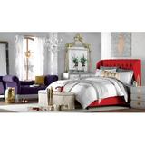 Wayfair Custom Upholstery™ Elsa Tufted Upholstered Low Profile Standard Bed Upholstered in Brown | 80 D in CSTM1506 40849008