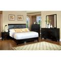 Hokku Designs Laguna Tufted Sleigh Bed Wood & /Upholstered/Faux leather in Brown | 49.5 H x 79.5 W x 85.25 D in | Wayfair