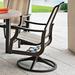 Telescope Casual St. Catherine Swivel Patio Dining Armchair Plastic/Resin/Sling | 39 H x 25.5 W x 29.75 D in | Wayfair HH6J06D01