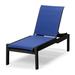 Telescope Casual Leeward MGP Sling Lay-flat Stacking Armless Long Frame Chaise w/ Wheels Plastic in Black | 43.75 H x 28.5 W x 72 D in | Outdoor Furniture | Wayfair