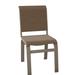 Red Barrel Studio® Hiraku Patio Dining Side Chair Sling in Brown | 35.5 H x 17.5 W x 25 D in | Wayfair 94957101799F43C6B83252EAD53E4FBC