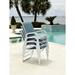 Telescope Casual Reliance Stacking Patio Dining Armchair Sling in White | 33 H x 22.5 W x 25 D in | Wayfair 8L7611S01