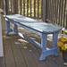 Uwharrie Outdoor Chair Carolina Preserves Picnic Bench Wood/Natural Hardwoods in Blue/White | 18.25 H x 66 W x 14 D in | Wayfair C098-027W