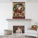 East Urban Home 'Frolic Santa w/ Gingerbread Men & Wreathe' Graphic Art Wood in Gray/White/Brown | 46 H x 36 W x 0.78 D in | Wayfair