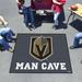 Gray 59.5 W in Area Rug - FANMATS NHL-Vegas Golden Knights Man Cave Tufted Area Rug Nylon | Wayfair 22897