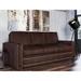 17 Stories Albinca 95" Genuine Leather Square Arm Sofa Bed in Brown | 34 H x 95 W x 40 D in | Wayfair 658791560C9F41B982E41F0B3D127A29